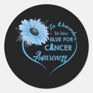 Sticker Rond In November We Wear Blue For Diabetes Awareness