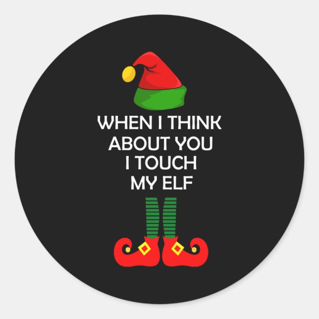 Sticker Rond Inappropriate Christmas Shirt Funny Xmas  (Devant)