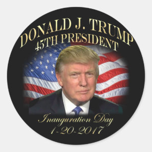 Sticker Rond Inauguration commémorative du Président Donald T