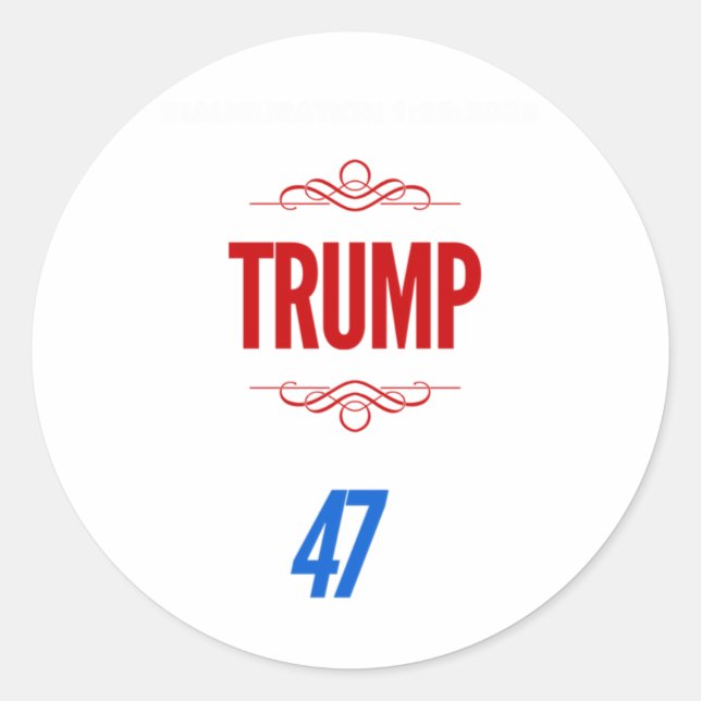 Sticker Rond Inauguration de Trump 2025 1 (Devant)