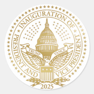 Sticker Rond Inauguration du logo inaugural du président Trump