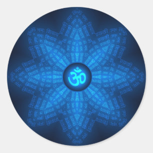 Sticker Rond Incantation spirituelle de l'OM