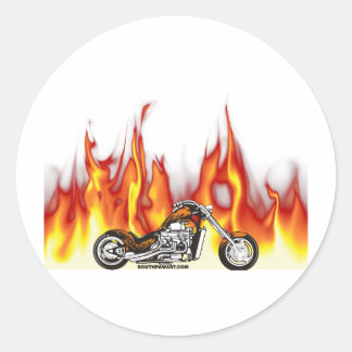 Sticker Rond Incendie de moto