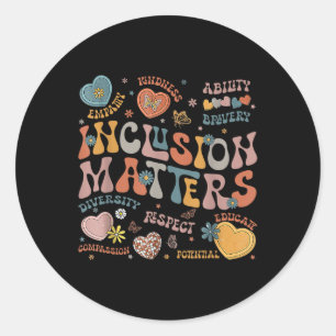 Sticker Rond Inclusion S Chemise Sensibilisation sur l'autisme