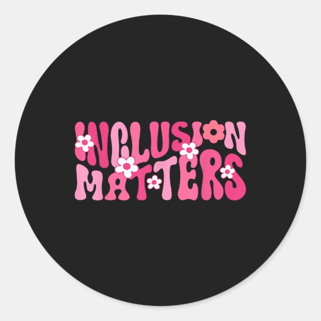 Sticker Rond Inclusion S Enseignant Spécial Enseignant Connaiss (Devant)