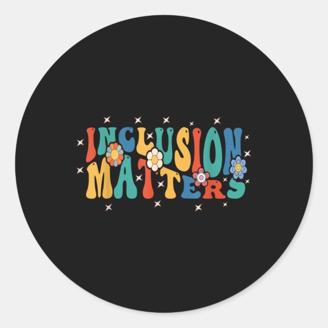 Sticker Rond Inclusion S Thé De Sensibilisation sur l'autisme D (Devant)