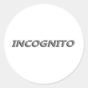 Sticker Rond Incognito
