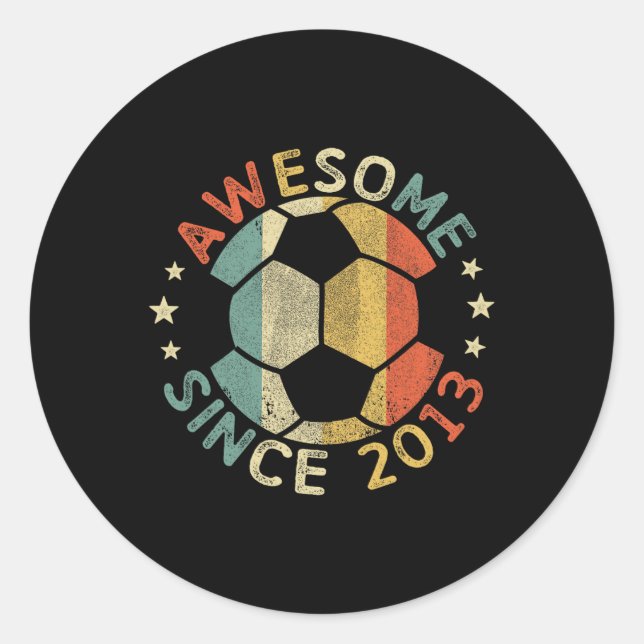 Sticker Rond Incroyable depuis 2013 13e anniversaire 13 ans foo (Devant)