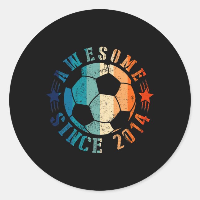 Sticker Rond Incroyable depuis 2014 12e anniversaire 12 ans Foo (Devant)