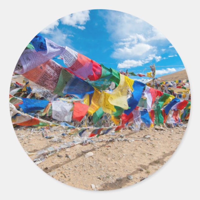 Sticker Rond Inde, Jammu & Cachemire, Ladakh, Pass Namshangla (Devant)