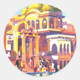 Sticker Rond Inde vintage