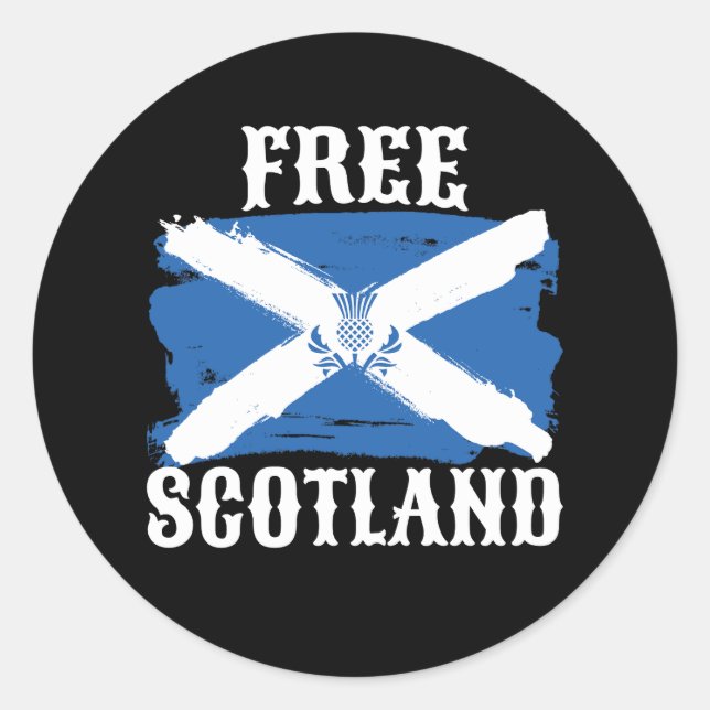 Sticker Rond Indépendance écossaise libre (Devant)
