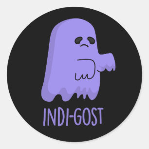 Sticker Rond Indi-gost Funny Halloween Indigo jeu d'enfant noir