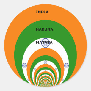 Sticker Rond India HAKUNA MATATA