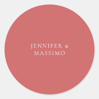 Sticker Rond Indian Red Minimalist Plain Modern Aesthetic Look