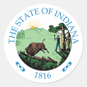 Sticker Rond Indiana