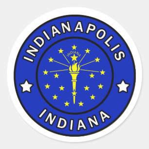 Sticker Rond Indianapolis Indiana