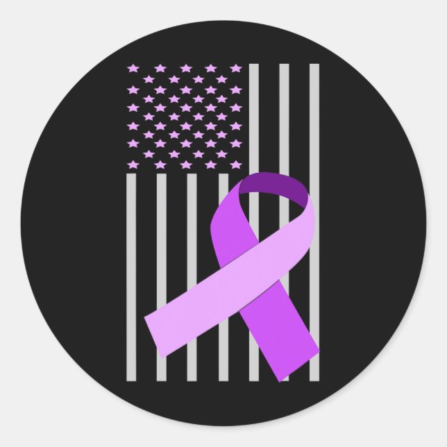 Sticker Rond Indicateur Alzheimerheimer Ribbon Heimer (Devant)