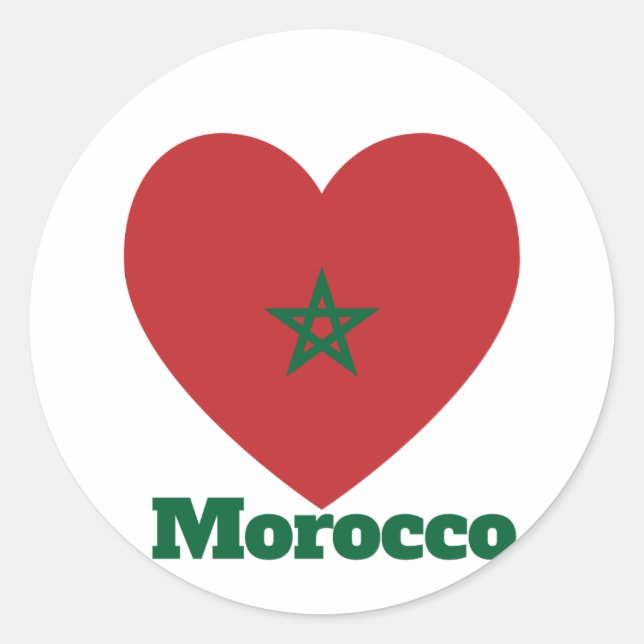 Sticker Rond Indicateur cardiaque du Maroc (Devant)