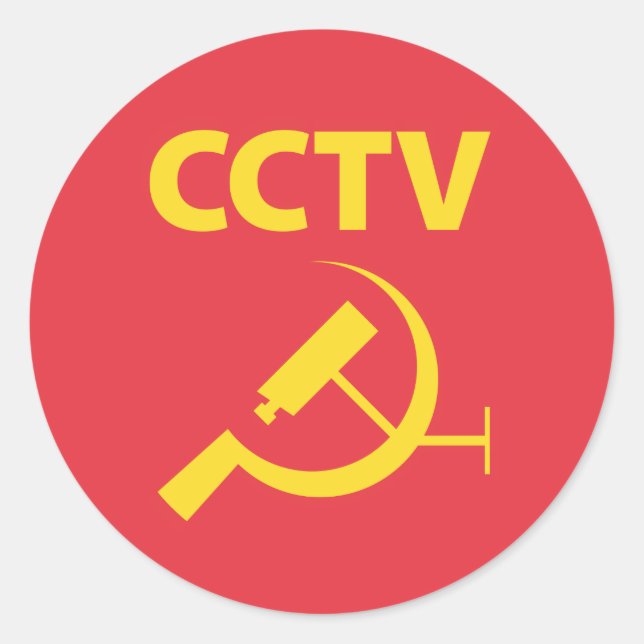 Sticker Rond Indicateur CCTV (Devant)