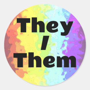 Sticker Rond Indicateur de fidélité Neurogender Pronoun personn