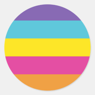 Sticker Rond Indicateur de fierté non binaire pour le genre