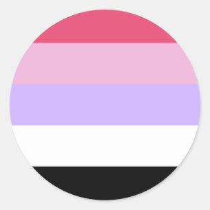 Sticker Rond Indicateur de fierté réciprosexuelle