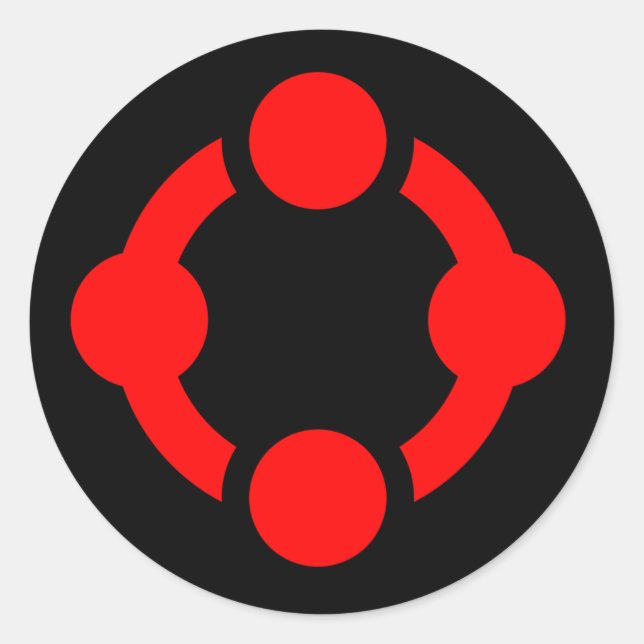 Sticker Rond Indicateur de la fierté de créneau (noir) (Devant)