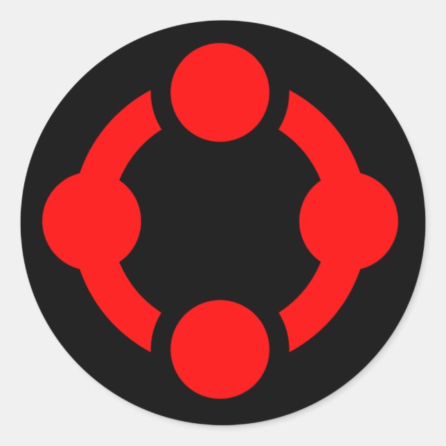 Sticker Rond Indicateur de la fierté de créneau (noir) (Devant)