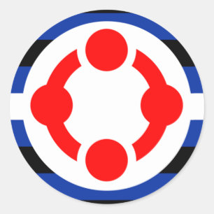 Sticker Rond Indicateur de la fierté de créneau (original)