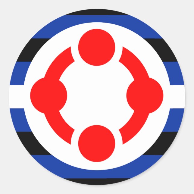 Sticker Rond Indicateur de la fierté de créneau (original) (Devant)