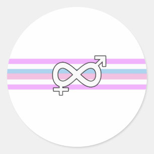 Sticker Rond Indicateur de la fierté intersexuelle