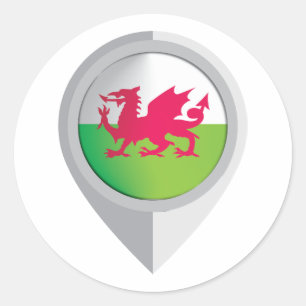 Sticker Rond Indicateur de l'emplacement de la broche du Pays d