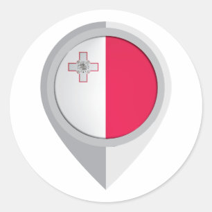 Sticker Rond Indicateur de localisation de l'emplacement de l'é