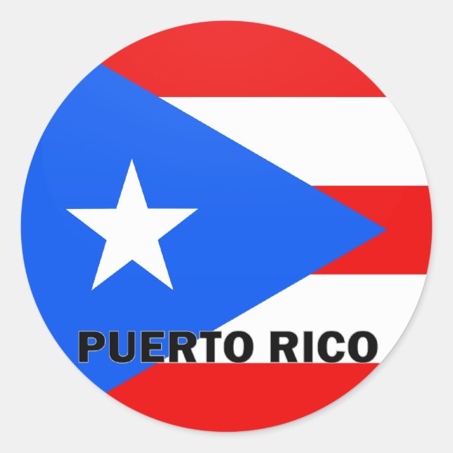 Sticker Rond Indicateur de qualité Porto Rico Roundel (Devant)
