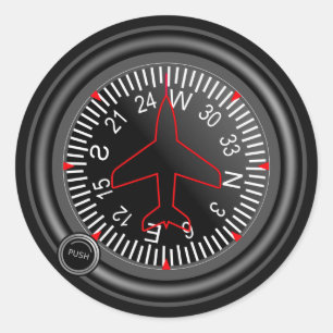 Sticker Rond Indicateur de titre d'avions