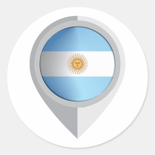 Sticker Rond Indicateur d'emplacement de la broche Argentine (Devant)