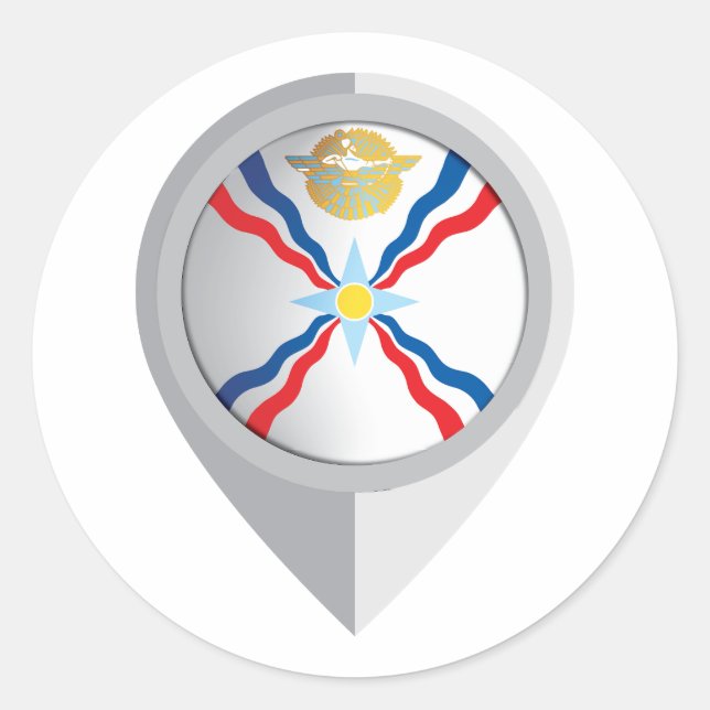 Sticker Rond Indicateur d'emplacement de la broche Assyrie (Devant)