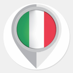 Sticker Rond Indicateur d'emplacement de la broche Italie