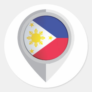 Sticker Rond Indicateur d'emplacement de la pièce Philippines
