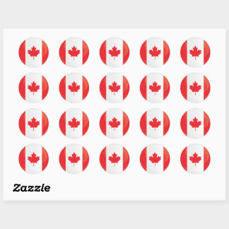 Sticker Rond Indicateur d'icône ronde du Canada