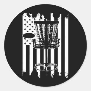 Sticker Rond Indicateur Disk Golf Usa
