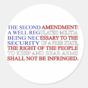 Sticker Rond Indicateur du deuxième amendement