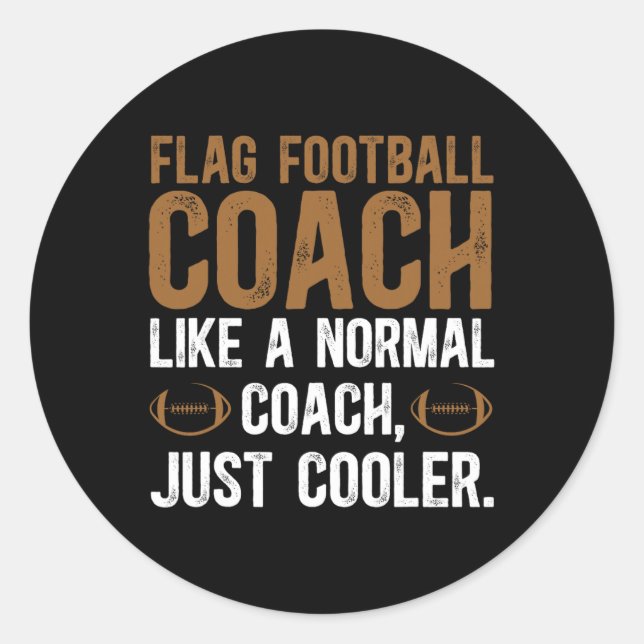Sticker Rond Indicateur Football Coach Définition Drapeau Footb (Devant)