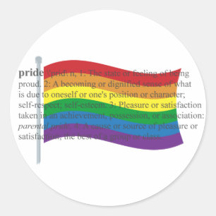 Sticker Rond Indicateur gay pride