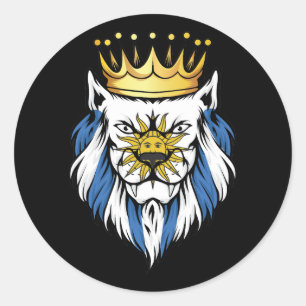 Sticker Rond Indicateur Lion King Uruguay