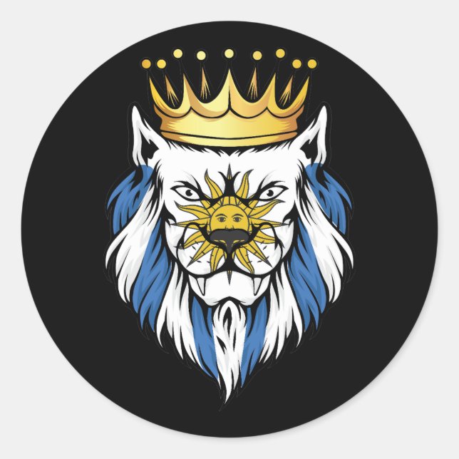 Sticker Rond Indicateur Lion King Uruguay (Devant)