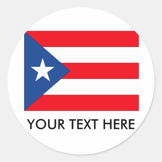 Sticker Rond Indicateur Porto Rico (Devant)