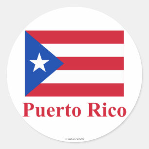 Sticker Rond Indicateur Porto Rico avec nom
