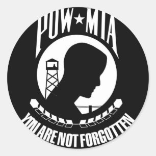 Sticker Rond Indicateur POW-MIA